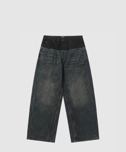 발렌시아가 컷 업 배기 팬츠