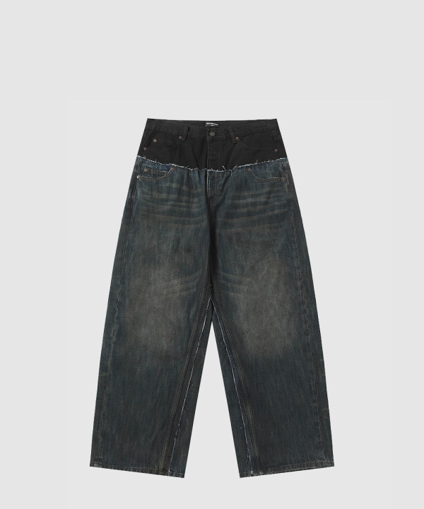 발렌시아가 컷 업 배기 팬츠