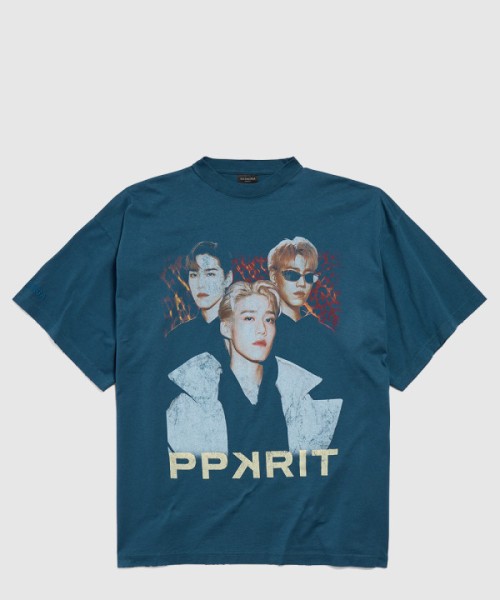 발렌시아가 피피 끄릿 오버사이즈 티셔츠