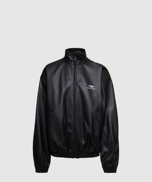 발렌시아가 스포츠 아이콘 트랙수트 레더 자켓