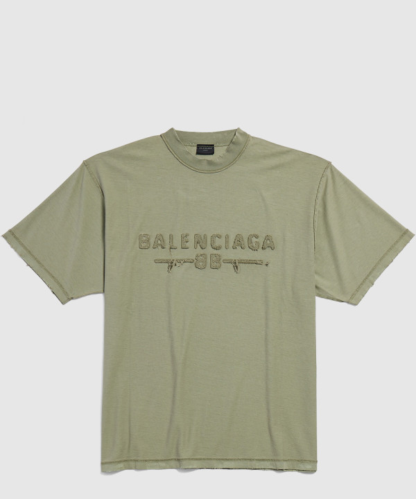 발렌시아가 미디엄 핏 인사이드-아웃 티셔츠