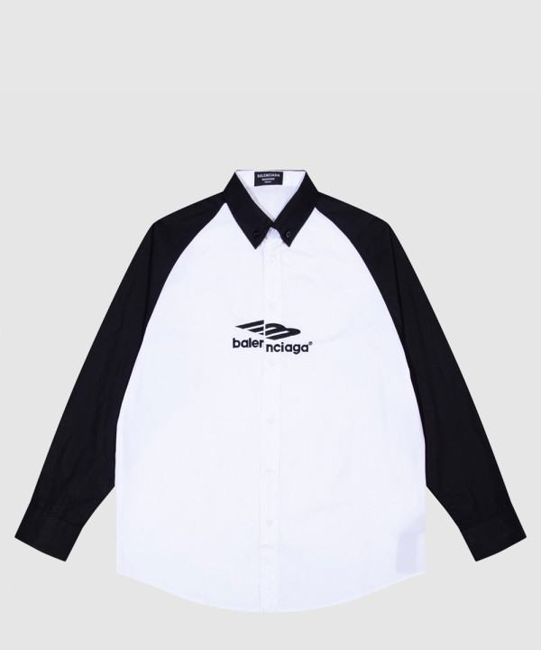 발렌시아가 로고 래글런 셔츠
