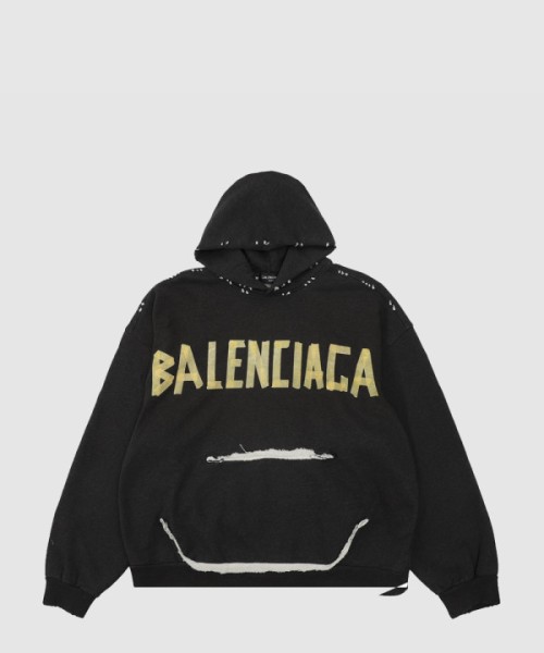 발렌시아가 후드 티셔츠