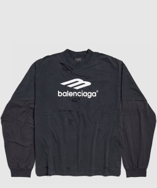 발렌시아가 스포츠 아이콘 미디엄 핏 레이어드 티셔츠