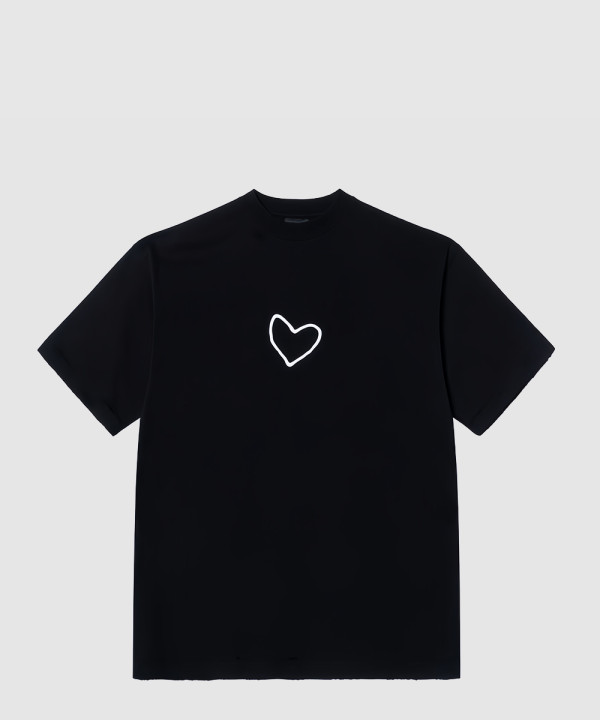 발렌시아가 로고 프린트 반팔