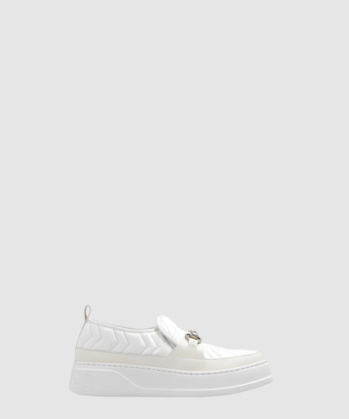 구찌 나일론 레더 슬립온 721077