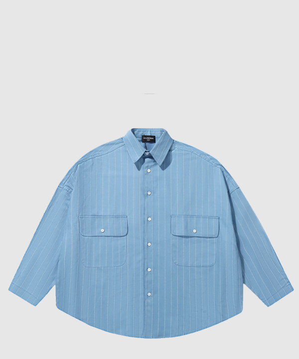 발렌시아가 로고 프린트 셔츠 톱