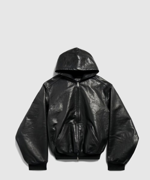 발렌시아가 후드가죽자켓