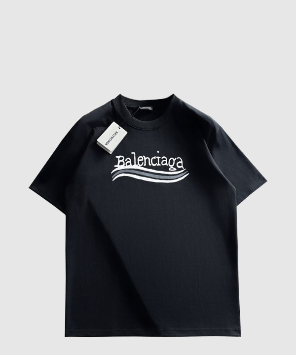 발렌시아가 로고 프린트 반팔