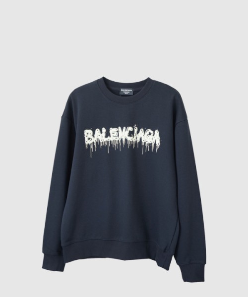 발렌시아가 로고 프린트 면 톱