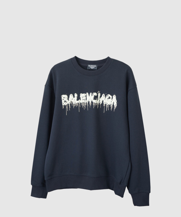 발렌시아가 로고 프린트 면 톱