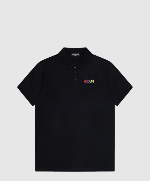 발렌시아가 이베이 자수 반팔 폴로 셔츠