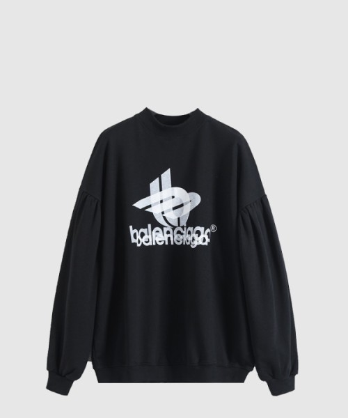 발렌시아가 로고 프린트 면 톱