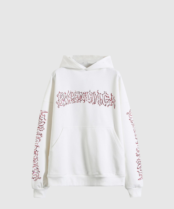 발렌시아가 메탈 아웃라인 오버사이즈 후디