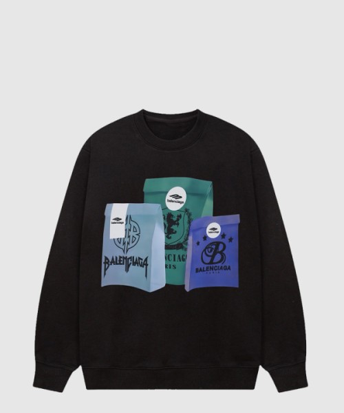 발렌시아가 로고 프린트 스웨트셔츠