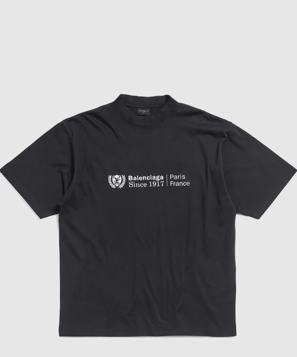 발렌시아가 인스티튜셔널 미디엄 핏 티셔츠