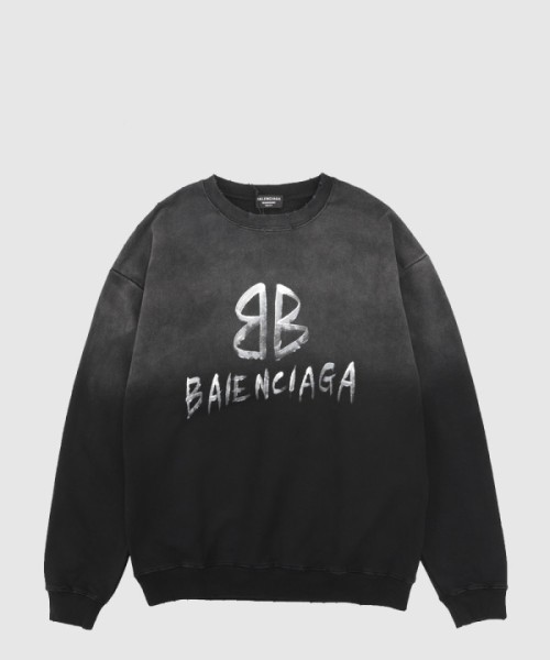 발렌시아가 로고 프린트 면 톱