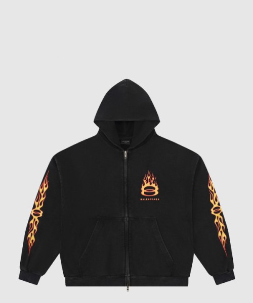 발렌시아가 후드 티셔츠