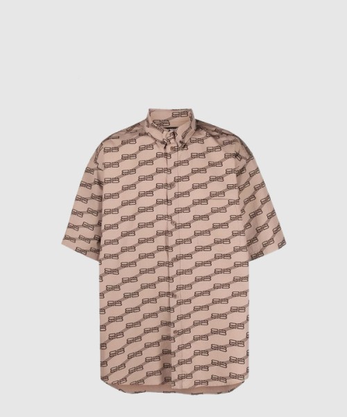 발렌시아가 로고 프린트 셔츠 톱