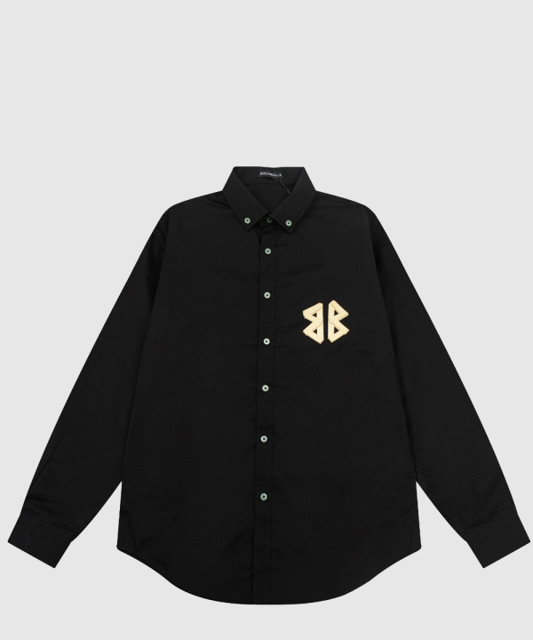 발렌시아가 로고 프린트 셔츠 톱