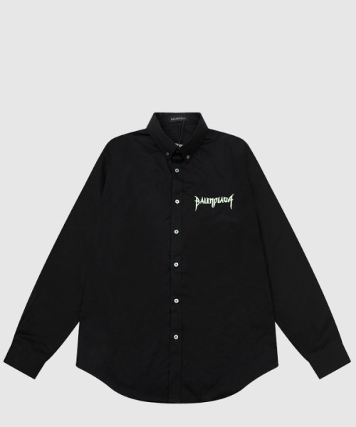 발렌시아가 로고 프린트 셔츠 톱