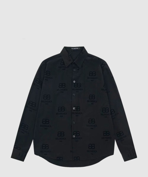 발렌시아가 로고 프린트 셔츠 톱