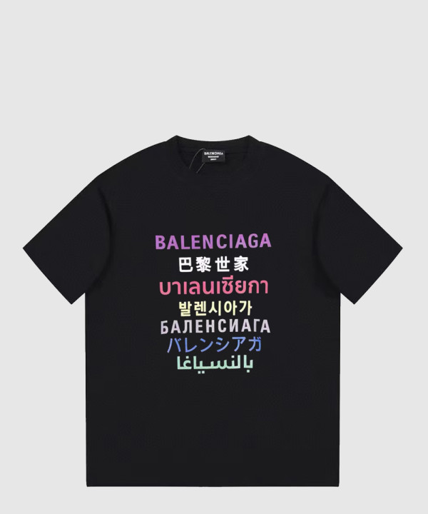 발렌시아가 로고 프린트 반팔