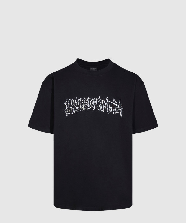 발렌시아가 로고 프린트 반팔