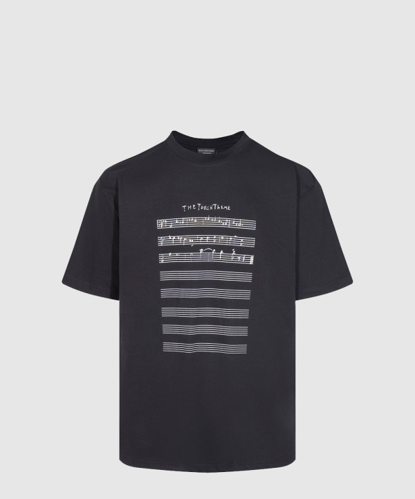 발렌시아가 로고 프린트 반팔