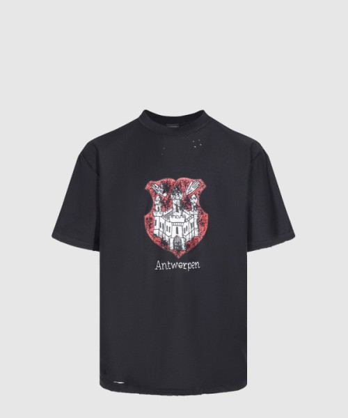 발렌시아가 로고 프린트 반팔