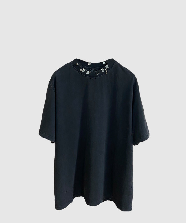 발렌시아가 로고 프린트 반팔