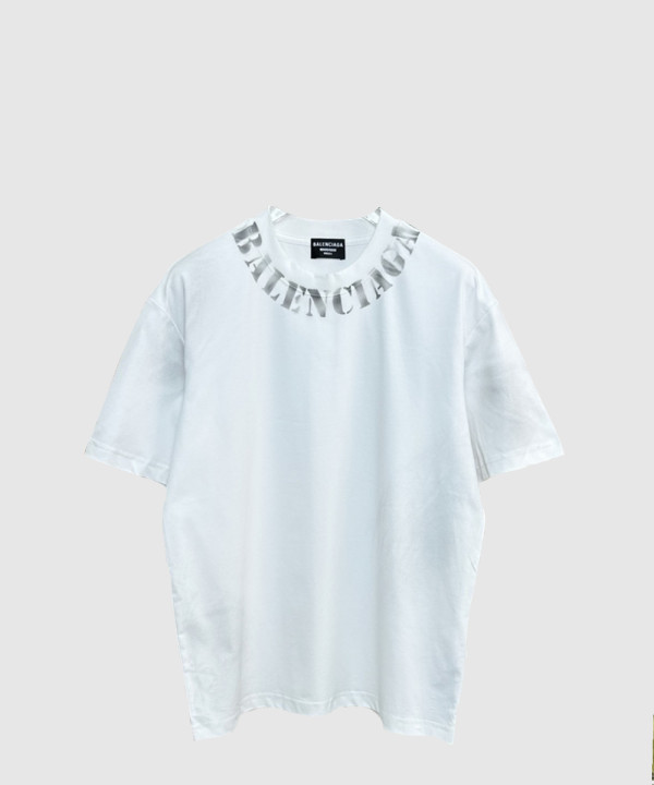 발렌시아가 로고 프린트 반팔