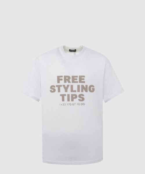 발렌시아가 로고 프린트 반팔