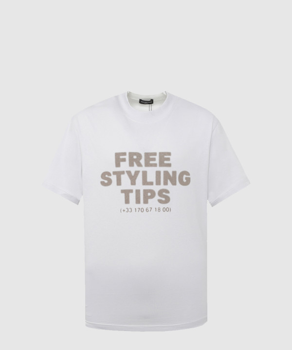 발렌시아가 로고 프린트 반팔