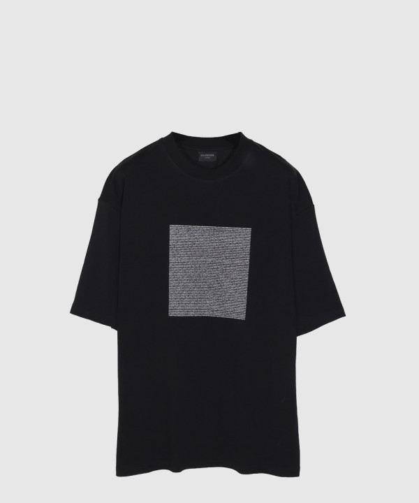 발렌시아가 로고 프린트 반팔