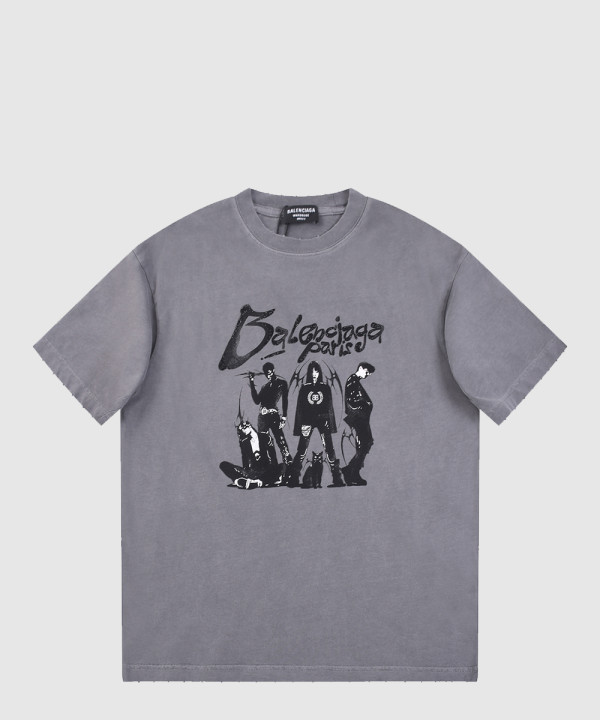 발렌시아가 로고 프린트 반팔