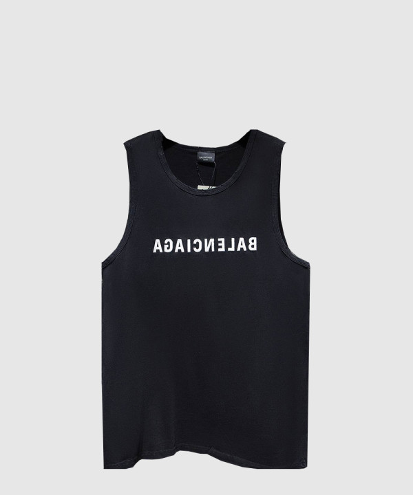 발렌시아가 로고 민소매 톱