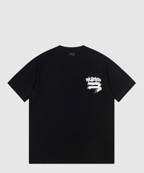 발렌시아가 로고 프린트 반팔