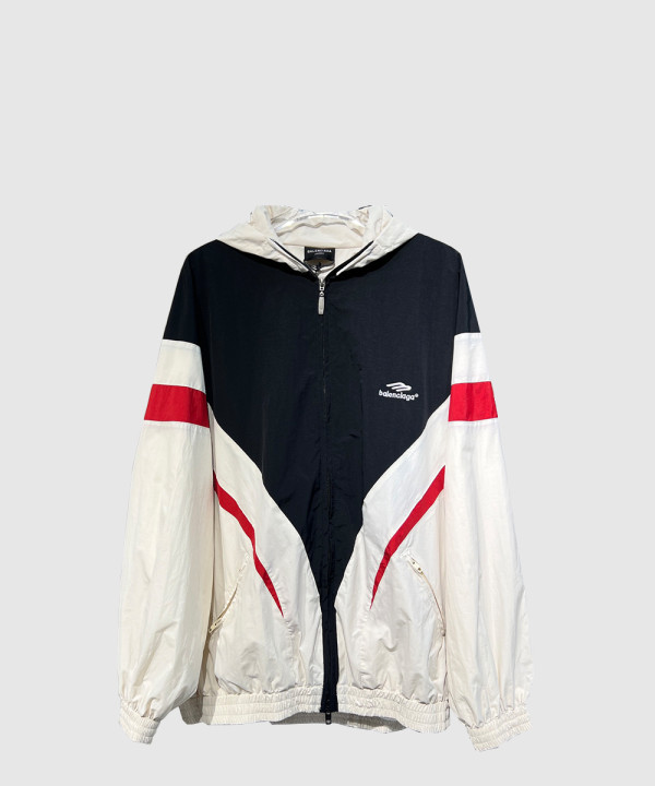 발렌시아가 로고 쇼트 코트