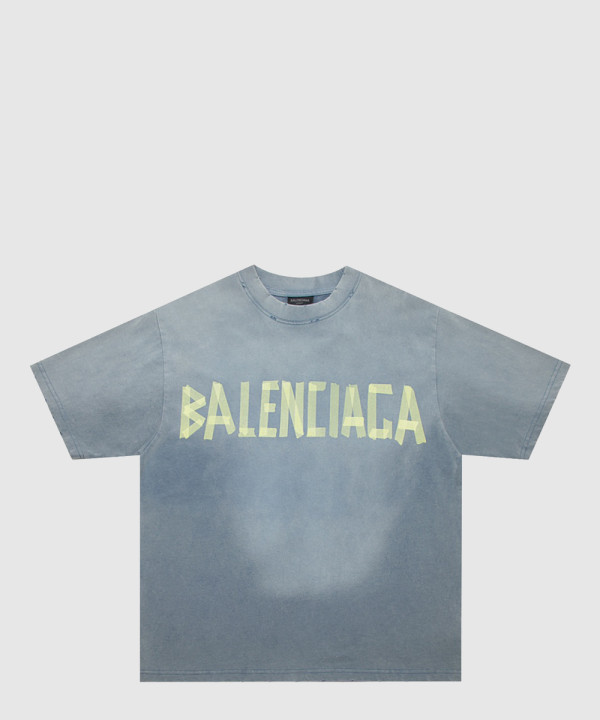 발렌시아가 로고 프린트 반팔