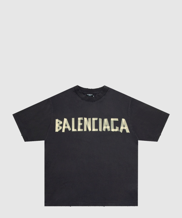 발렌시아가 로고 프린트 반팔