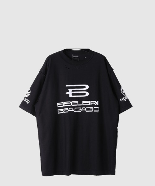 발렌시아가 로고 프린트 반팔