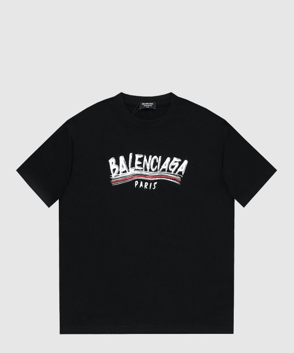 발렌시아가 로고 프린트 반팔