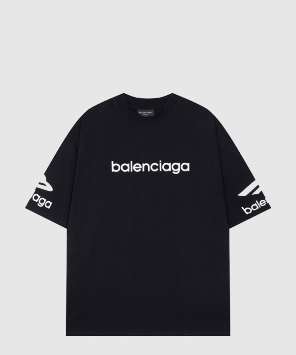 발렌시아가 로고 프린트 반팔