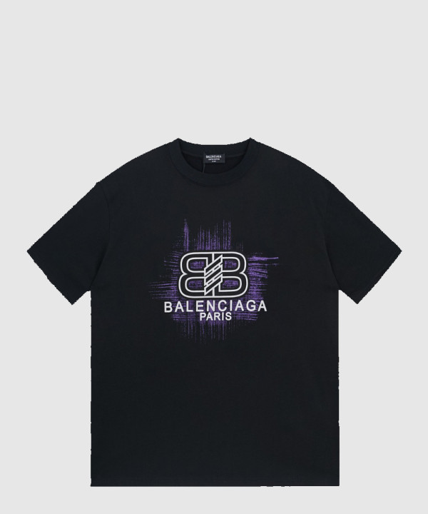 발렌시아가 로고 프린트 반팔