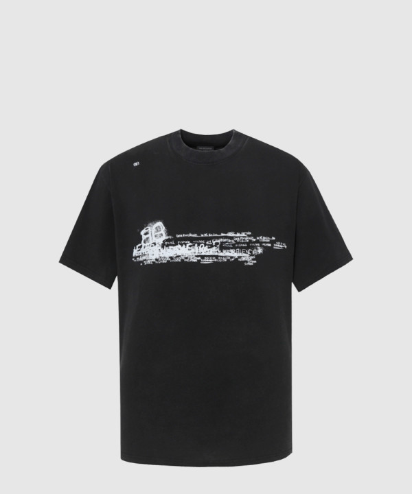 발렌시아가 로고 프린트 반팔