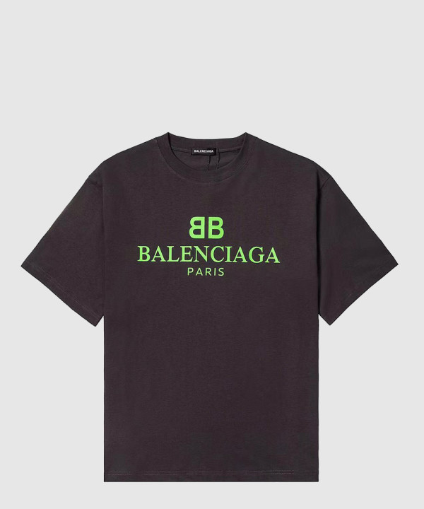 발렌시아가 로고 프린트 반팔