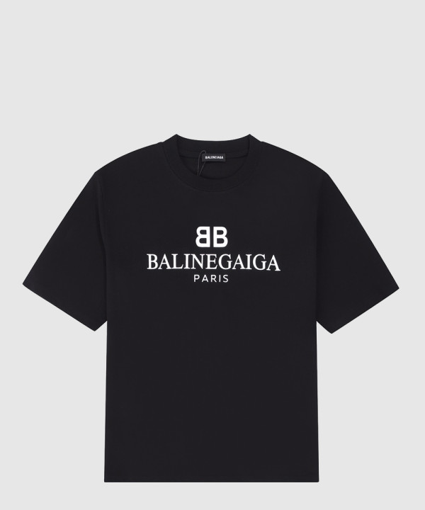 발렌시아가 로고 프린트 반팔