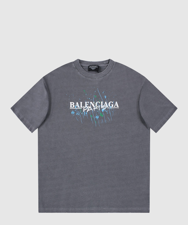 발렌시아가 로고 프린트 반팔