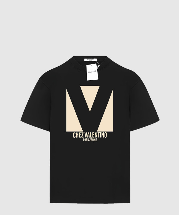 발렌티노 프린트 코튼 티셔츠